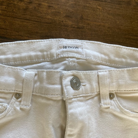Hudson skinny distressed white jeans, size 25. - Picture 2 of 3
